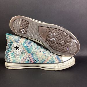 Converse CTAS High -Women's Sz 10 -Geometric Triangles Blue/Pink - 563816F